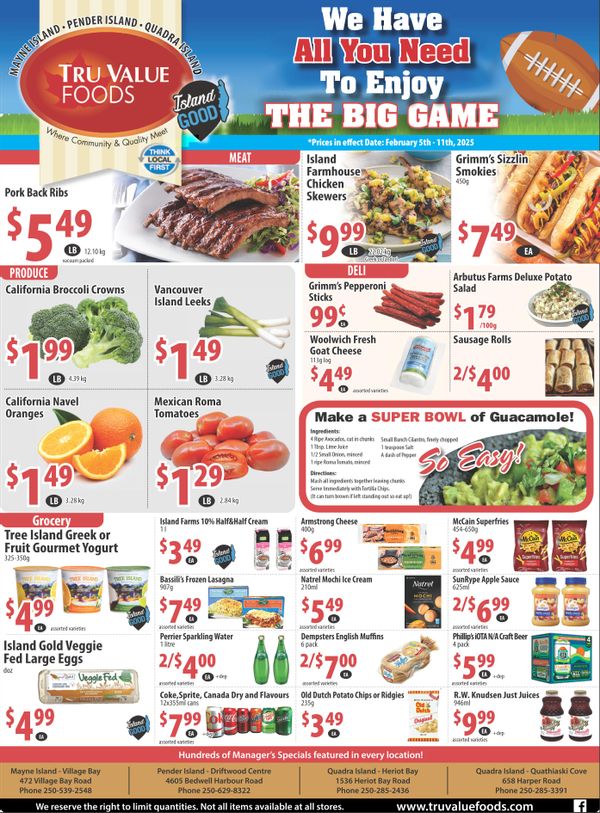 Tru Value Foods Flyer February 5 To 11