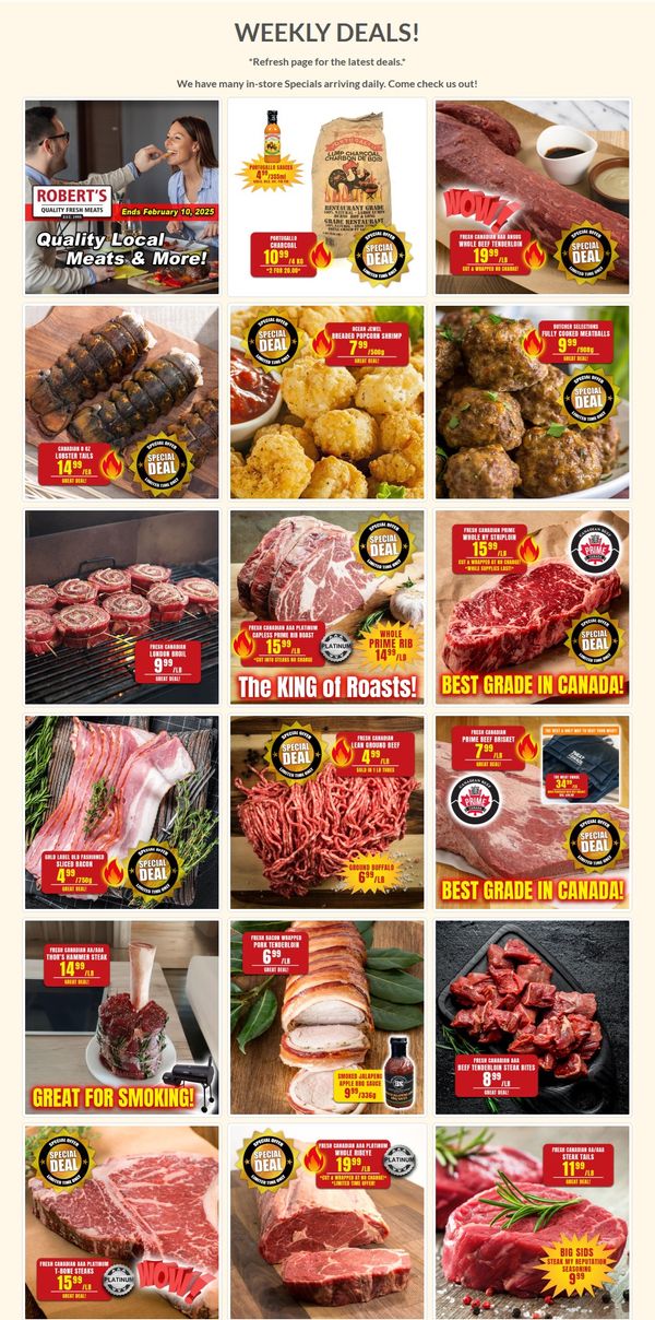 Robert S Fresh And Boxed Meats Flyer February To