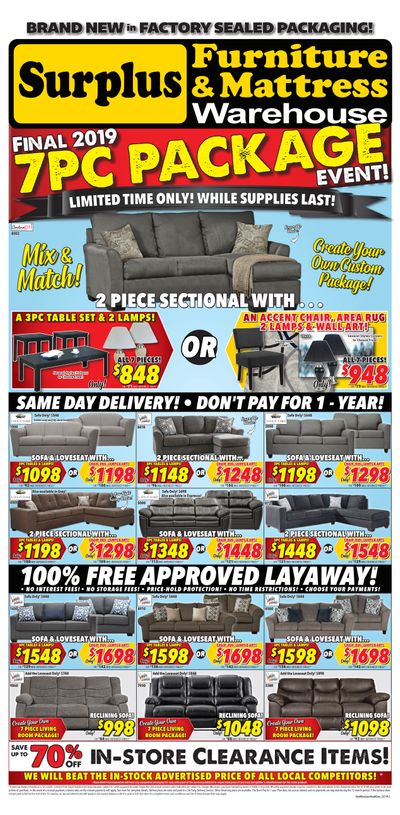 Surplus Furniture & Mattress Warehouse (Saint John) Flyer December 3 to 16