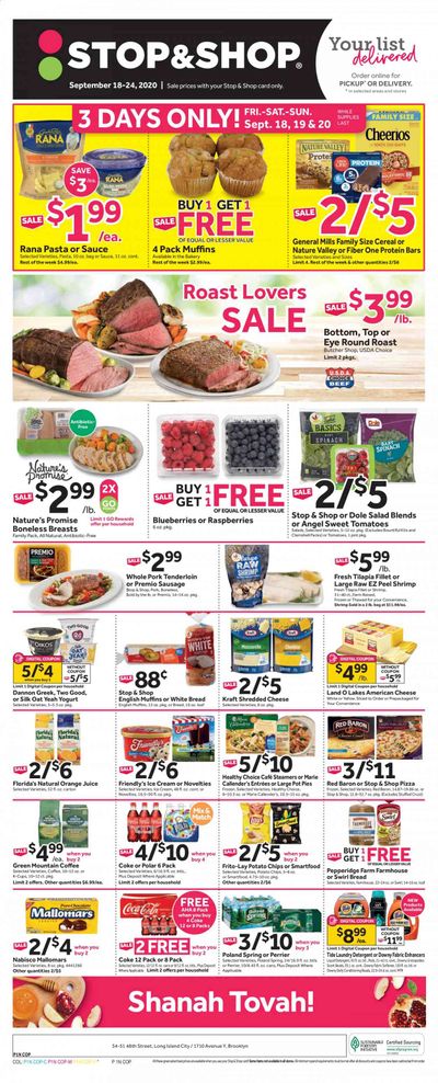 Stop & Shop (NY) Weekly Ad September 18 to September 24