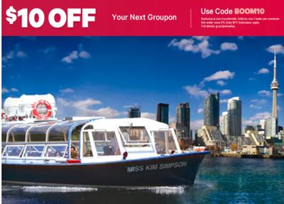 Groupon Canada Offers: Today, Save $10 off Your Next Groupon, with Coupon Code!