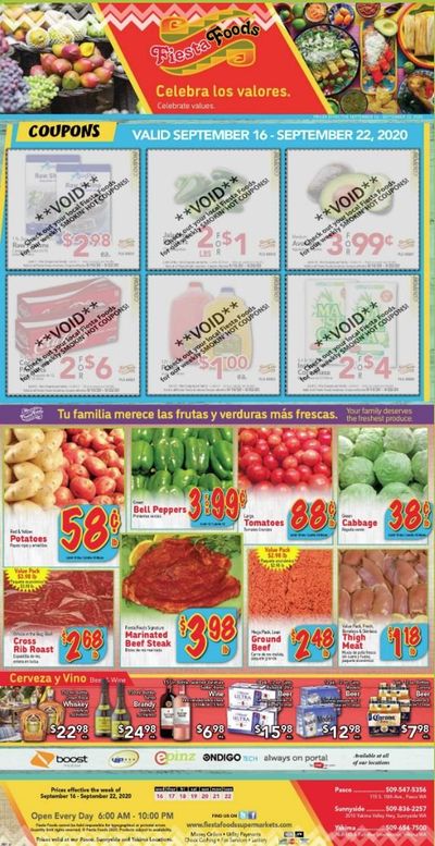 Fiesta Foods SuperMarkets Weekly Ad September 16 to September 22