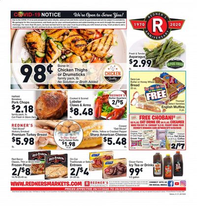 Redner's Markets Weekly Ad September 17 to September 23