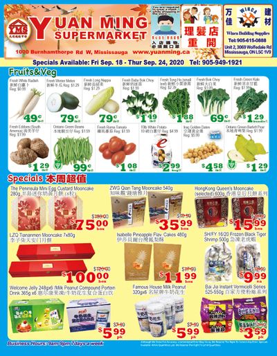 Yuan Ming Supermarket Flyer September 18 to 24