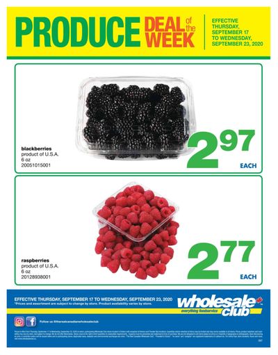 Wholesale Club (ON) Produce Deal of the Week Flyer September 17 to 23