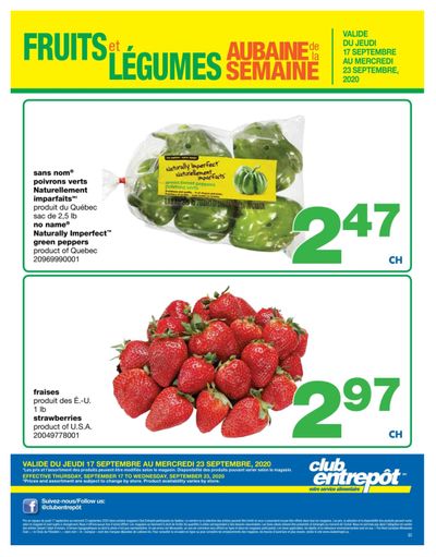 Wholesale Club (QC) Produce Deal of the Week Flyer September 17 to 23