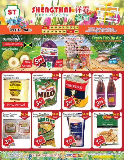 Shengthai Fresh Foods Flyer September 18 to October 1