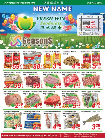 Seasons Food Mart (Brampton) Flyer September 18 to 24