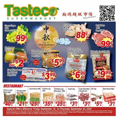 Tasteco Supermarket Flyer September 18 to 24