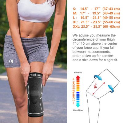  Cambivo Knee Support Brace, Knee Compression Sleeve for Running, Arthritis, ACL, Meniscus Tear, Sports, Joint Pain Relief and Injury Recovery  2 Pack on Sale for $ 14.33 at Amazon Canada