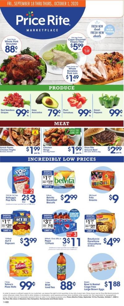 Price Rite Weekly Ad Flyer September 18 to October 1