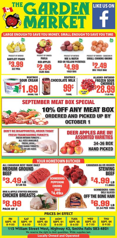 The Garden Market Flyer September 18 to 24