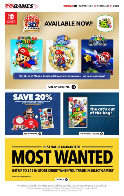 EB Games Flyer September 18 to 24