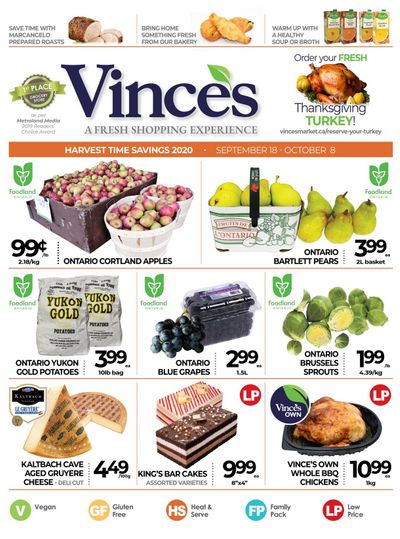 Vince's Market Flyer September 18 to October 8