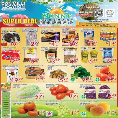 Sunny Foodmart (Don Mills) Flyer September 18 to 24
