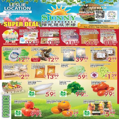Sunny Supermarket (Leslie) Flyer September 18 to 24