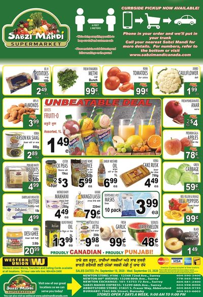Sabzi Mandi Supermarket Flyer September 18 to 23