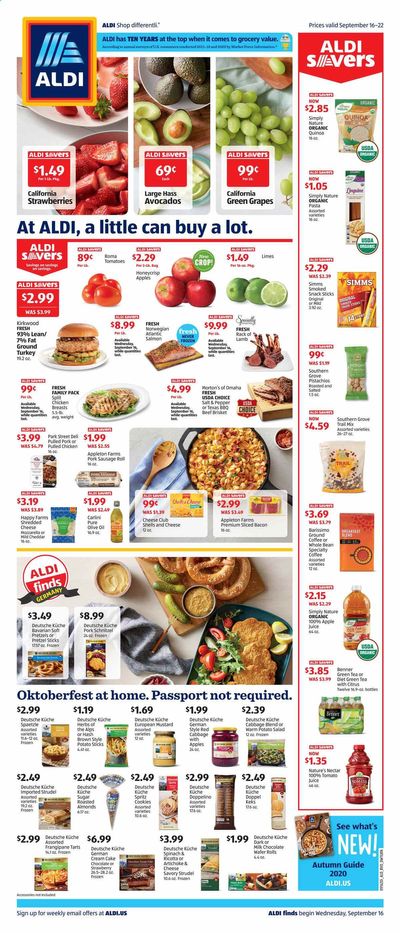 ALDI (IL, IN, MO, NJ, NY, OH, WI) Weekly Ad Flyer September 16 to September 22