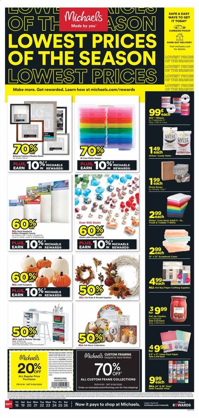 Michaels Weekly Ad Flyer September 18 to September 26