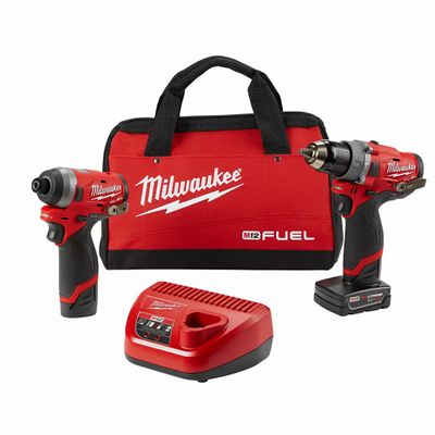 Milwaukee Tool M12 FUEL 12V Lithium-Ion Brushless Cordless Hammer Drill and Impact Driver Combo Kit On Sale for $249.00 (Save $50.00) at The Home Depot Canada