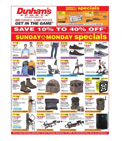 Dunham's Sports Weekly Ad Flyer September 19 to September 24