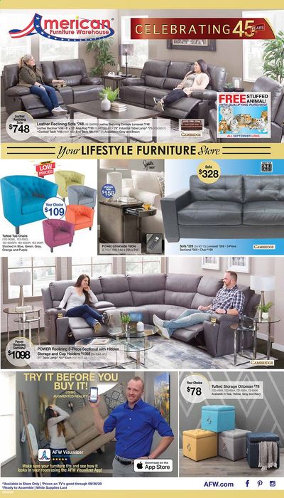 American Furniture Warehouse (TX) Weekly Ad Flyer September 16 to October 6