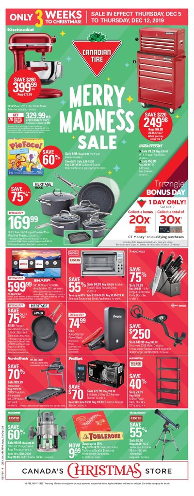 Canadian Tire (ON) Merry Madness Sale Flyer December 5 to 12
