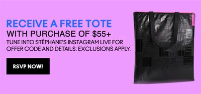 Receive a Free Tote with Purchase of $55+