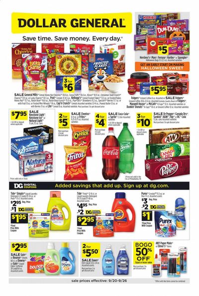Dollar General (TX) Weekly Ad Flyer September 20 to September 26