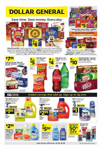 Dollar General (NC) Weekly Ad Flyer September 20 to September 26
