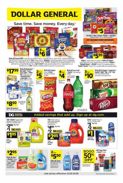 Dollar General (CA) Weekly Ad Flyer September 20 to September 26 Dollar General (CA) Weekly Ad Flyer September 20 to September 26