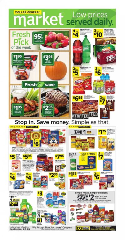 Dollar General (AL, GA, IN, KY, LA, OH, TN) Weekly Ad Flyer September 20 to September 26