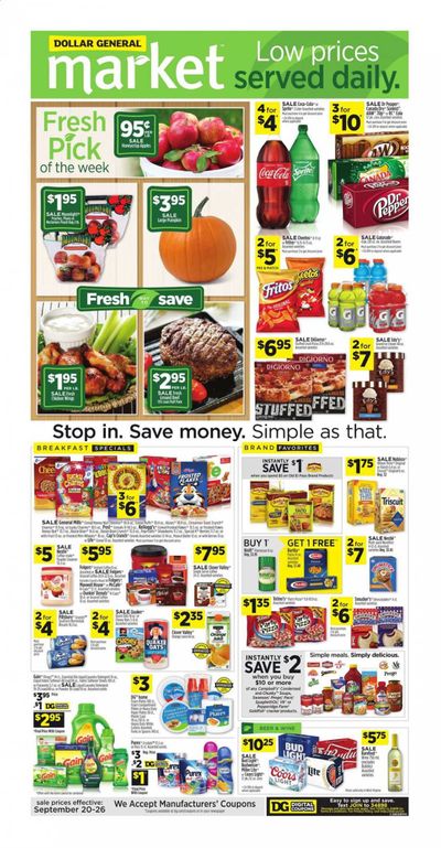 Dollar General (WV) Weekly Ad Flyer September 20 to September 26