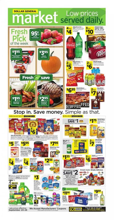 Dollar General (NC) Weekly Ad Flyer September 20 to September 26