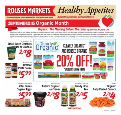 Rouses Markets Weekly Ad Flyer September 2 to September 30