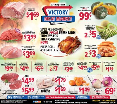 Victory Meat Market Flyer September 22 to 26