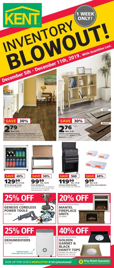 Kent Building Supplies Flyer December 5 to 11