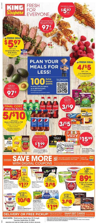 King Soopers Weekly Ad Flyer September 23 to September 29