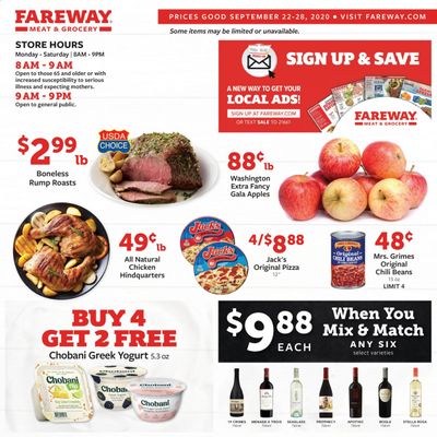Fareway Weekly Ad Flyer September 22 to September 28