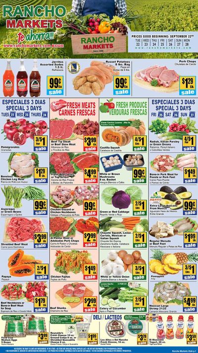 Rancho Markets Weekly Ad Flyer September 22 to September 28