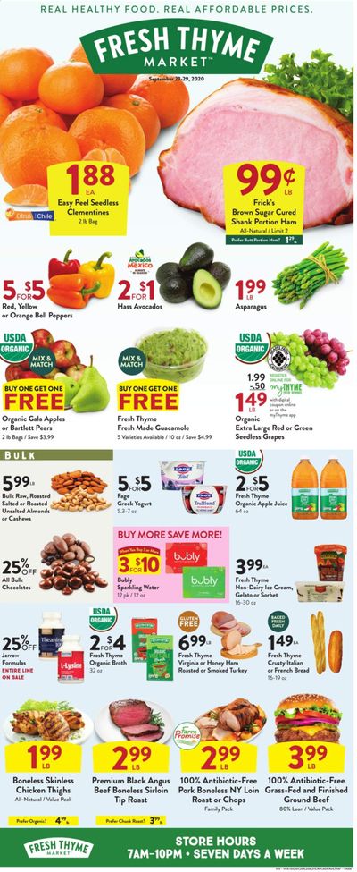 Fresh Thyme Weekly Ad Flyer September 23 to September 29