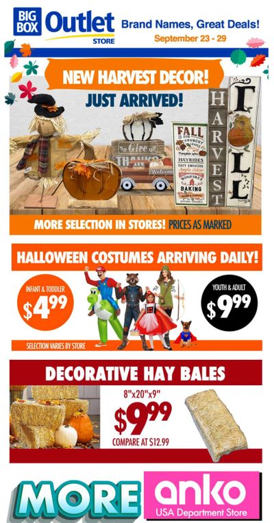 Big Box Outlet Store Flyer September 23 to 29