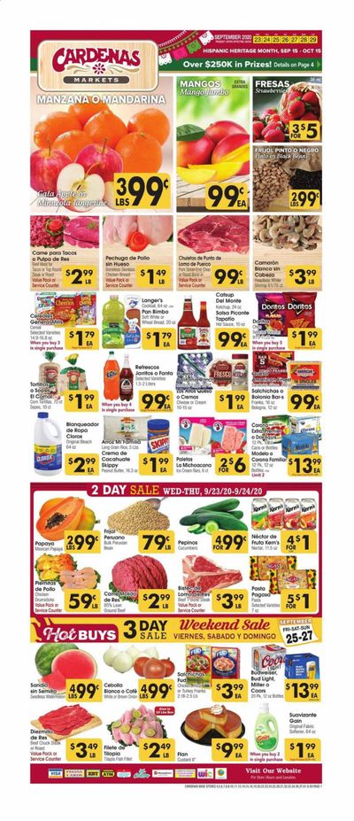 Cardenas Weekly Ad Flyer September 23 to September 29