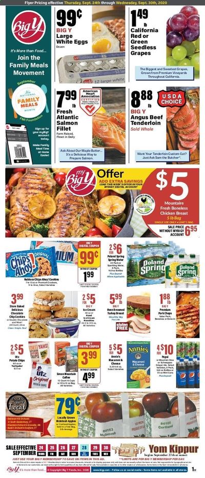 Big Y (MA) Weekly Ad Flyer September 24 to September 30