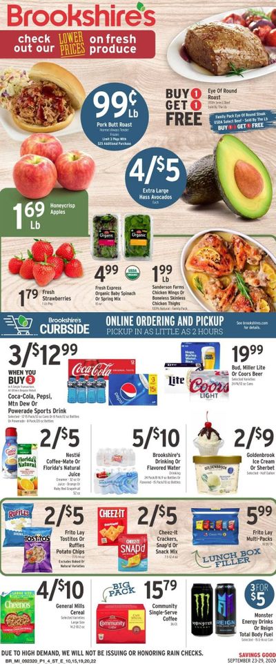 Brookshires Weekly Ad Flyer September 23 to September 29