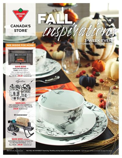 Canadian Tire Fall Inspirations Flyer September 25 to October 15 Canadian Tire Fall Inspirations Flyer September 25 to October 15