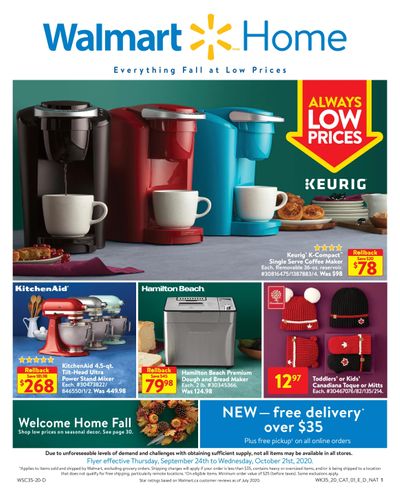 Walmart Home Flyer September 24 to October 21
