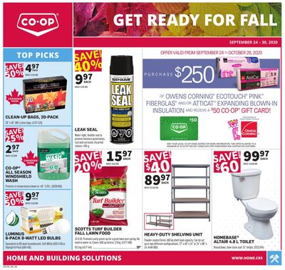 Co-op (West) Home Centre Flyer September 24 to 30