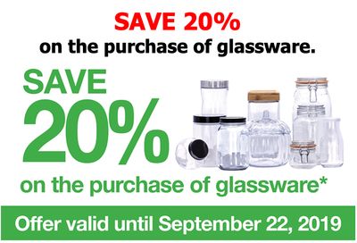 Bulk Barn Canada Offers: Save 20% on the Purchase of Glassware
