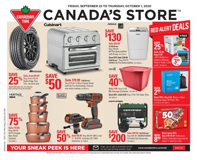 Canadian Tire (West) Flyer September 25 to October 1